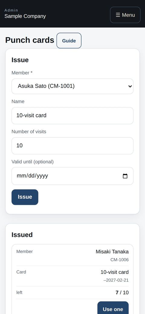 Staff: issuing and using a visit
